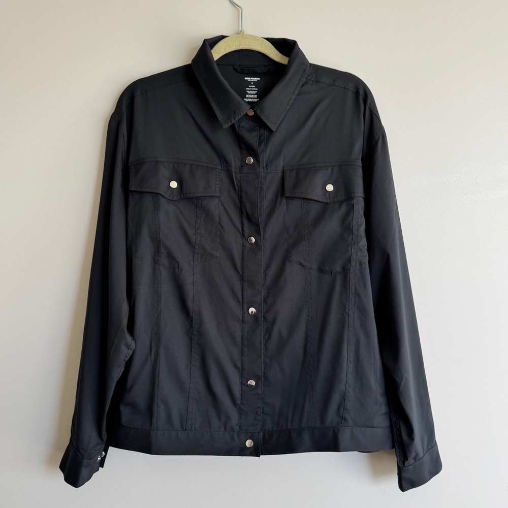 girlfriend collective Black Button-Front Jacket